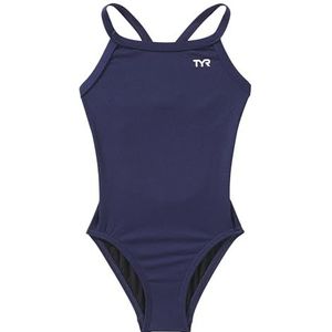 TYR Women's Standard Durafast Elite Diamondfit Swimsuit, Navy, 26