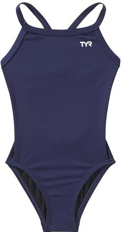 TYR Women's Standard Durafast Elite Diamondfit Swimsuit, Navy, 26