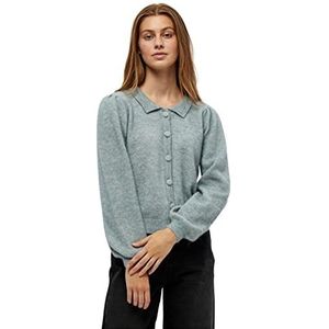 Minus Dames Mille Knit Cardigan Sweater, Misty Blue Melange, XL