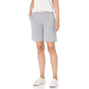 Tommy Hilfiger Women's 9 Inch Hollywood Chino Short (Standard and Plus) Blue/White 6 9