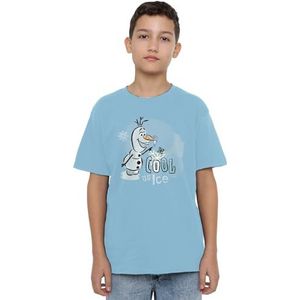 Frozen Olaf en Bruni The Fire Spirit are Cool As Ice Unisex Kids T-shirt, lichtblauw, 5-6 jaar, Lichtblauw, 5-6 jaar