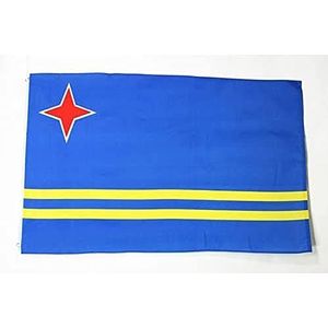 AZ FLAG Arubaanse vlag 150 x 90 cm - Arubaanse vlag 90 x 150 cm licht polyester