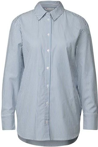 Street One - Gestreept Overhemd Blouse - Blauw