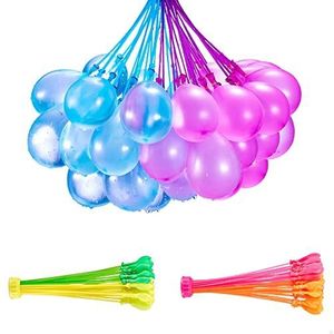 COLORBABY 47134 Bunch O-ballonnen met pomp en snelle vulling x 100, vullen en sluiten in 60 seconden, waterballonnen, waterspel voor kinderen, snel vullen met waterballonnen