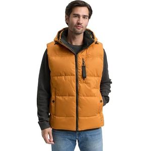 TOM TAILOR Heren 1046976 vest, 10821-Peanut Butter Brown, XXL, 10821 - Peanut Butter Brown, XXL