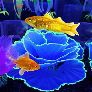 Besimple Kunstmatig koraalornament gloeiend effect hars aquariumplanten koraal aquarium aquariumdecoraties (blauw)