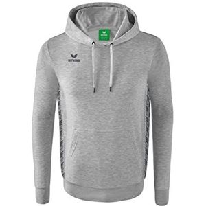 Erima uniseks-kind Essential Team sweatshirt met capuchon (2072210), licht grey melange/slate grey, 152