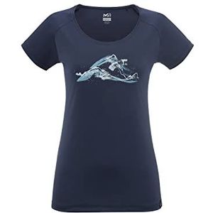Millet - Tana II TS SS W - Dames Sport T-Shirt - Ademend - Wandelen, Bergbeklimmen, Lifestyle - Blauw