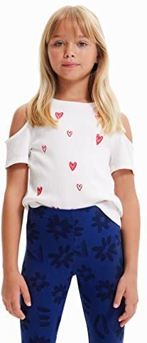 T-shirt met harten en cut-outs