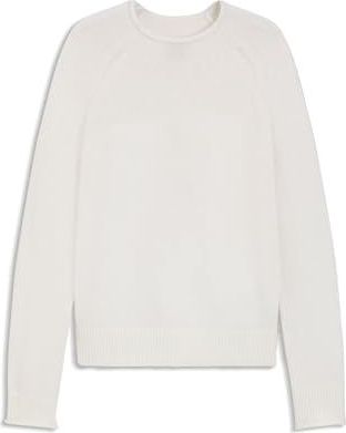 Trui van een wolmix met gerolde kraag en boorden