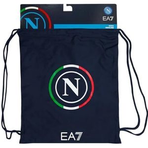 SSC NAPOLI Blauwe tas, EA7, driekleurig logo, officieel product, Navy Blauw, Eén maat, Casual