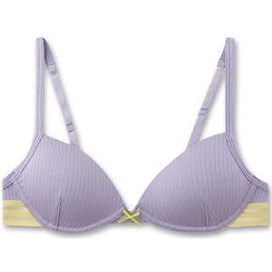 Sanetta Meisjesbeha Paars | Comfortabele en aangename beha zonder beugel voor meisjes van viscose-katoenmix. Ondergoed met ribband | Meisjesbeha, paars, 65A