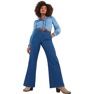 Joe Browns Dames retro wijde pijpen duurzame denim jeans, blauw, 10, Blauw, 36
