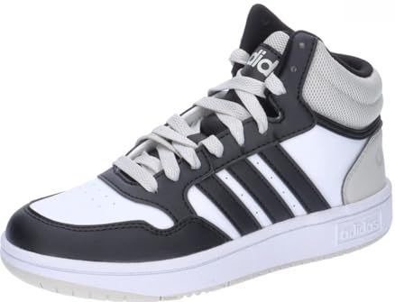 adidas Uniseks-Kind Hoops Mid Shoes, ORBGRY/COREBLACK/FOOTWEAR WHITE, 29 EU
