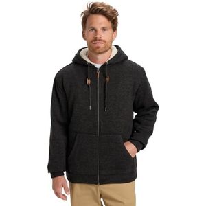 Quiksilver - Keller - Sweatshirt - Grijs - Sherpa Hoodie met Volledige Rits