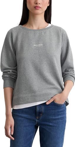 Marc O'Polo Sweatshirt  grijs gemêleerd / wit