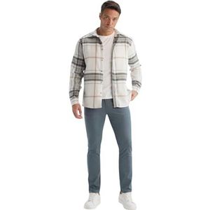 DeFacto Chinobroek voor heren, stijlvolle en comfortabele herenbroek, klassieke chinobroek voor een modieuze look en de hoogste, Donkerblauw, 32W / 32L