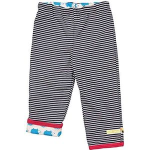 loud + proud Uniseks omkeerbare babybroek van biologisch katoen, GOTS-gecertificeerde broek, blauw (Navy Ny), 74-80