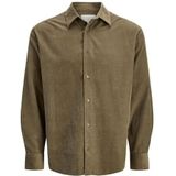 JACK & JONES - Overhemd - Kaki - Comfort Fit - Lange Mouw