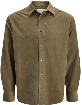 JACK & JONES - Overhemd - Kaki - Comfort Fit - Lange Mouw