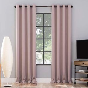 Sun Zero Nordic 2-pack Theater Grade Extreme 100% verduisterende doorvoertule gordijnpaneel paar, 52 ""x 84"", Blush