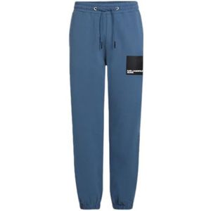 Karl Lagerfeld - Sweatpant - Blauw - Regular Fit - Box Logo
