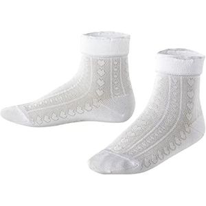 FALKE Uniseks-kind Sokken Romantic Net K SO Katoen eenkleurig 1 Paar, Wit (White 2000), 35-38