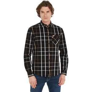 Tommy Jeans Heren TJM Reg Check Flanel Shirt Jurk, Zwart, S