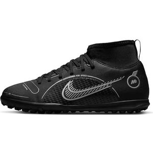 Nike JR Superfly 8 Club TF, sneakers, zwart/metallic zilver-medium ash, 38 EU