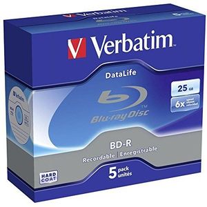 Verbatim Datalife inkjetprinter Jewel Case 5 Stuk transparant/wit.