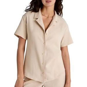Calida Favourites Sun Shirt korte mouwen dune beige, maat 48-50, Dune Beige, 48/50 NL