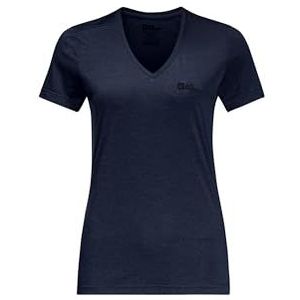 Jack Wolfskin Crosstrail T-shirt met korte mouwen voor dames, Nachtblauw., M