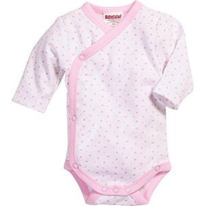 Schnizler Unisex baby wikkelbody sterren all-over body, roze (wit/roze 586), 50 cm