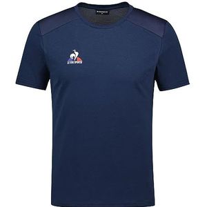 Le Coq Sportif - Tennis Tee Ss nr. 4 - T-shirt - Blauw - Uniseks