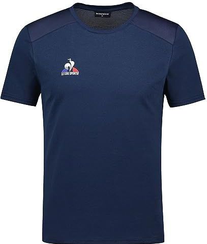 Le Coq Sportif - Tennis Tee Ss nr. 4 - T-shirt - Blauw - Uniseks