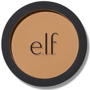 e.l.f. Primer-Infused Bronzer, Langhoudende en veegvaste make-up, lichtgewicht en opbouwbaar, soepel en makkelijk aan te brengen, veganistisch en dierproefvrij, Tan O' Clock