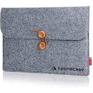 Kebnecase Nordic stijlvolle laptophoes/laptophoes/computertas compatibel met Mac, Samsung, Lenovo, Microsoft, Asus, Google, Grijs, Vilt, 15 inch