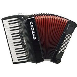 Hohner A16421S Bravo Line Facelift III -80 Bass Chromatische Piano Accordeon met Gigbag, zwart