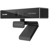 Nilox - 4K UHD Webcam - Zwart - Plug & Play - Geschikt voor Windows en Mac OS