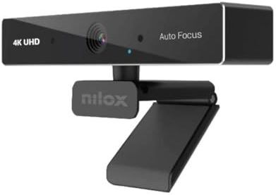 Nilox - 4K UHD Webcam - Zwart - Plug & Play - Geschikt voor Windows en Mac OS