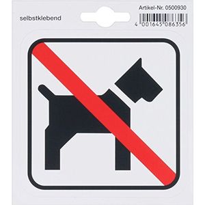 Metafranc kleefpictogram/stickers/beschildering/informatiebord/deurplaat/verbodsbord/reclamebord/handelsmerk/grondstof Honden verboden.