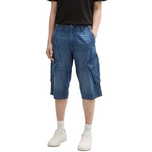 TOM TAILOR Bermuda jeans shorts voor heren, 32191 - Used Dark Stone Blue Denim, 32