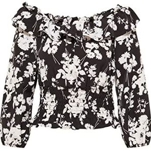 faina Mioki 19523062 Damesblouse, zwart, wit, M