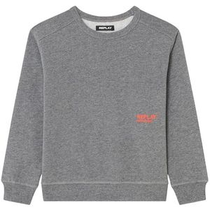 Replay Jongens sweatshirt van katoenmix, M14 grijs gemêleerd., 16 Jaar