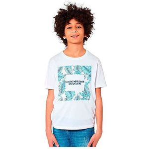 Kaporal Palm T-shirt voor jongens, Wit, 8 Jaren