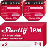 Shelly - 1PM Gen3 - Inbouwschakelaar - 2-Pack - Wi-Fi - 16A / 2000 W