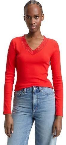 TOM TAILOR Denim T-shirt met lange mouwen voor dames