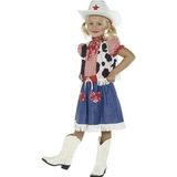Smiffys kindercowgirl lievelingskostuum, jurk, vest, halsdoek, riem en hoed, maat: M, 36328