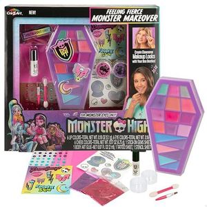 Colorbaby Monster High Beauty Set incl. oogschaduwpalet, tatoeages, decoratieve edelstenen, lipgloss, make-up voor meisjes, kindercosmetica, meisjesspeelgoed + 8 jaar, 48424