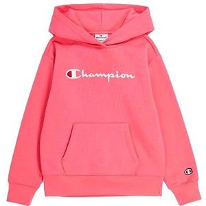 Champion Legacy American Classics G-Ultralight Powerblend fleece sweatshirt met capuchon voor meisjes en meisjes, Neon Roze, 9-10 jaar